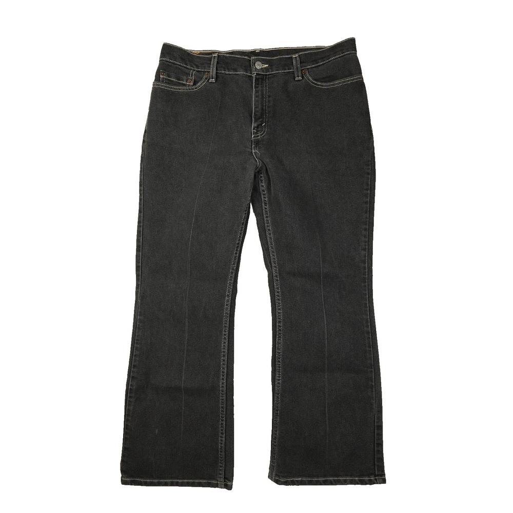 Levi's Vintage 515 Boot Cut Low Rise Denim Jeans Women's 14P Black 2002 USA Made